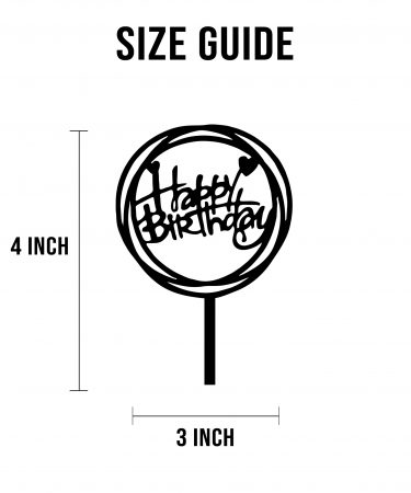 birthday topper size guide