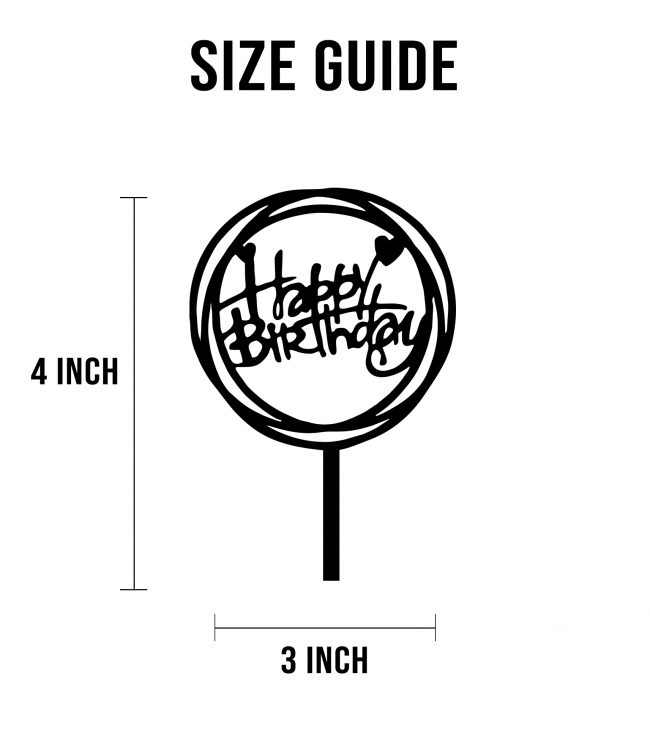 birthday topper size guide